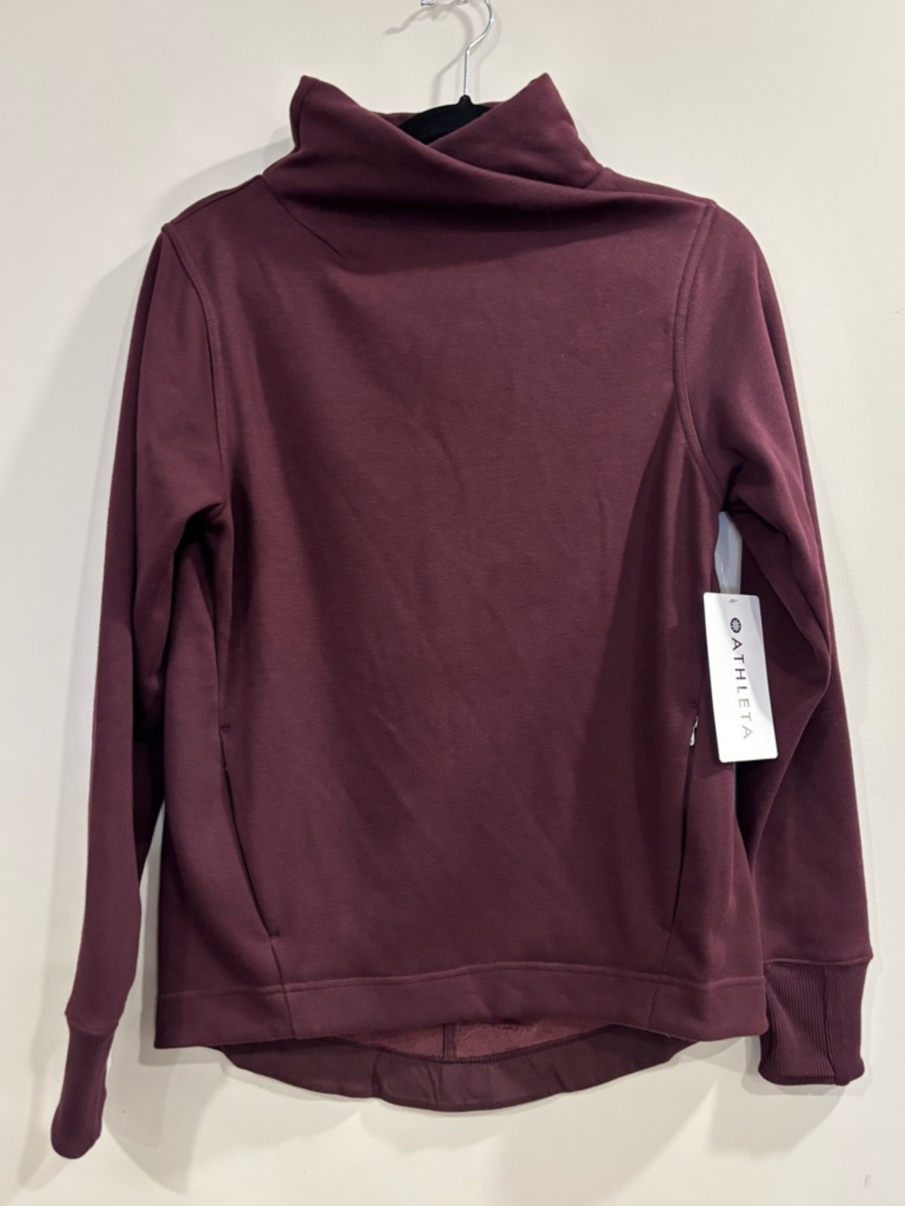 Athleta Oversized Cozy Karma Twist Neck Sweatshirt - Eggplant